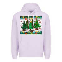 Lilac christmas trees tumbler Premium Hoodie - BundleAndBundleShop