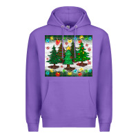 Purple christmas trees tumbler Premium Hoodie - BundleAndBundleShop