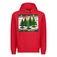 Red christmas trees tumbler Premium Hoodie - BundleAndBundleShop