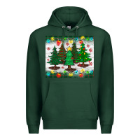 Sports Green christmas trees tumbler Premium Hoodie - BundleAndBundleShop