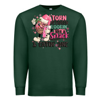 Sports Green torn between lookin' like a snack and eatin' one Premium Sweatshirt - MaliasSmallBusiness