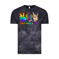 Cloud Black peace love rock Vintage Tee - Zillion Design Studio