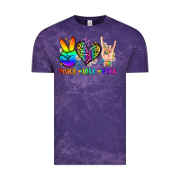 Cloud Purple peace love rock Vintage Tee - Zillion Design Studio