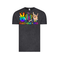 Vintage Black peace love rock Vintage Tee - Zillion Design Studio