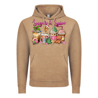 Vintage Coffee sugar and spice pink gingerbread coffee cups Vintage Hoodie - Zillion Design Studio