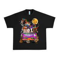 Black Hallloween Farm animals Truck Urban Heavy Tee - CowhideDigitalArt