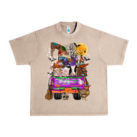 French Oak Hallloween Farm animals Truck Urban Heavy Tee - CowhideDigitalArt