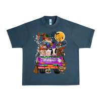 Midnight Navy Hallloween Farm animals Truck Urban Heavy Tee - CowhideDigitalArt