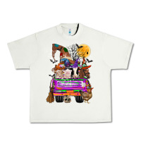 Pistachio Hallloween Farm animals Truck Urban Heavy Tee - CowhideDigitalArt