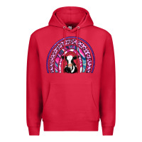 Cardinal rainbow cow Premium Hoodie - AdoDesignShop