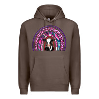 Coffee rainbow cow Premium Hoodie - AdoDesignShop