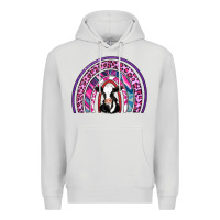 Dove Grey rainbow cow Premium Hoodie - AdoDesignShop