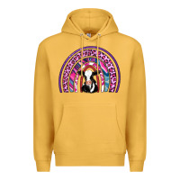Mustard rainbow cow Premium Hoodie - AdoDesignShop