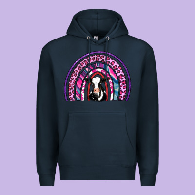 Rainbow Cow Premium Hoodie Designed By Adodesignshop