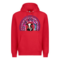 Red rainbow cow Premium Hoodie - AdoDesignShop