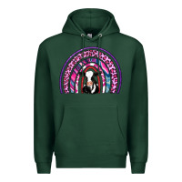 Sports Green rainbow cow Premium Hoodie - AdoDesignShop