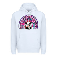 White rainbow cow Premium Hoodie - AdoDesignShop