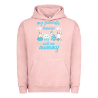 Pigment Salmon My Favorite Bunnies Call Me Mommy Urban Hoodie - Bettercallsaul