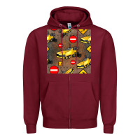 Burgundy asphalt paver seamless pattern Zipper Hoodie - BundleAndBundleShop