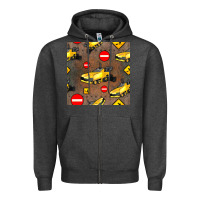 Charcoal Heather asphalt paver seamless pattern Zipper Hoodie - BundleAndBundleShop