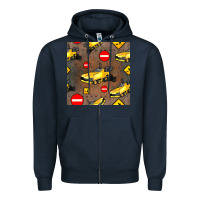 Navy asphalt paver seamless pattern Zipper Hoodie - BundleAndBundleShop