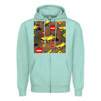 Seafoam asphalt paver seamless pattern Zipper Hoodie - BundleAndBundleShop