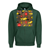 Sports Green asphalt paver seamless pattern Zipper Hoodie - BundleAndBundleShop