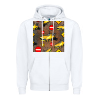 White asphalt paver seamless pattern Zipper Hoodie - BundleAndBundleShop