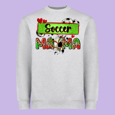 Soccer Mama With Leopard Heavyweight Sweatshirt Designed By Zillion Design Studio
