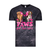 Cloud Black Paws For The Cure Vintage Tee - texasbilliewilder
