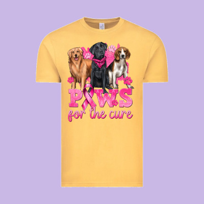 Paws For The Cure Vintage Tee Designed By Texasbilliewilder