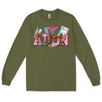 Army Green adon nurse Long Sleeve Tee - AdoDesignShop