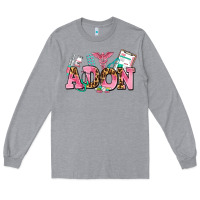Heather Grey adon nurse Long Sleeve Tee - AdoDesignShop