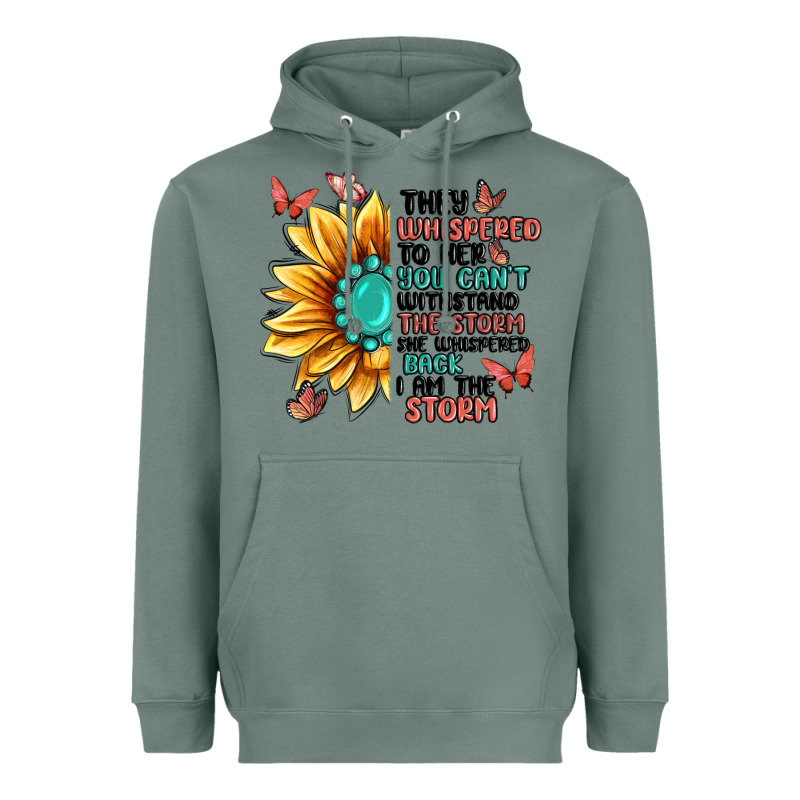 They Whispered To Her You Can't Withstand The Stor Heavyweight Hoodie by MaliasSmallBusiness | Teevron
