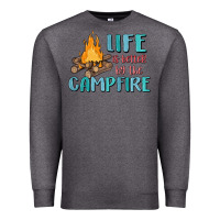 Charcoal Heather life is better by the campfire Premium Sweatshirt - MaliasSmallBusiness