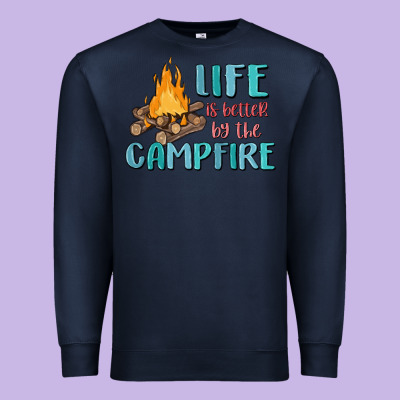 Life Is Better By The Campfire Premium Sweatshirt Designed By Maliassmallbusiness