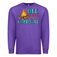 Purple life is better by the campfire Premium Sweatshirt - MaliasSmallBusiness