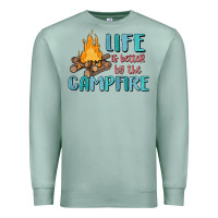 Seafoam life is better by the campfire Premium Sweatshirt - MaliasSmallBusiness