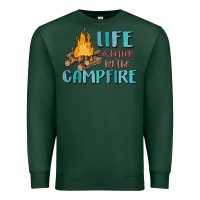 Sports Green life is better by the campfire Premium Sweatshirt - MaliasSmallBusiness