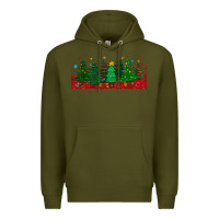 Army Green christmas trees libbey glass Premium Hoodie - BundleAndBundleShop