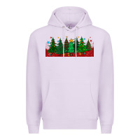 Lilac christmas trees libbey glass Premium Hoodie - BundleAndBundleShop