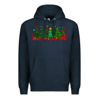 Navy christmas trees libbey glass Premium Hoodie - BundleAndBundleShop