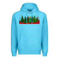 Ocean Blue christmas trees libbey glass Premium Hoodie - BundleAndBundleShop