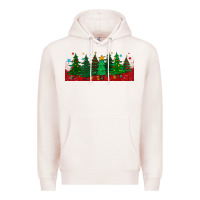 Pale Pink christmas trees libbey glass Premium Hoodie - BundleAndBundleShop