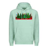 Seafoam christmas trees libbey glass Premium Hoodie - BundleAndBundleShop
