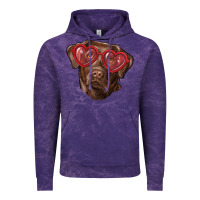 Cloud Purple labrador retriever with love glass Vintage Hoodie - RanaPortraitStore