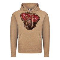 Vintage Coffee labrador retriever with love glass Vintage Hoodie - RanaPortraitStore
