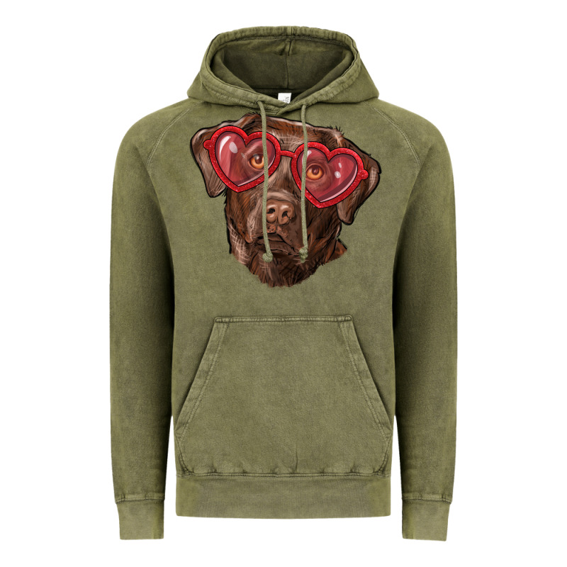 Labrador Retriever With Love Glass Vintage Hoodie by RanaPortraitStore | Teevron