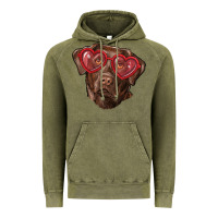Vintage Olive labrador retriever with love glass Vintage Hoodie - RanaPortraitStore