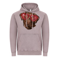 Vintage Zinc labrador retriever with love glass Vintage Hoodie - RanaPortraitStore